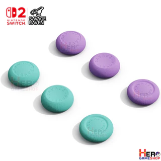 Savage Raven by Skull & Co. Thumb Grip Set for Nintendo SWITCH 2 🎮เซ็ทอนาลอค 3 แบบ 6 ชิ้น🎮พร้อมส่งจากไทย