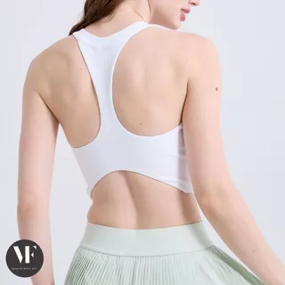 VF- Alice Bra: Sportbra (สปอร์ตบรา) ชุดออกกำลังกายผู้หญิง โยคะ พิลาทิส มีซิปรูดด้านหน้า ด้านหลังเว้าตัวยู บราในตัว