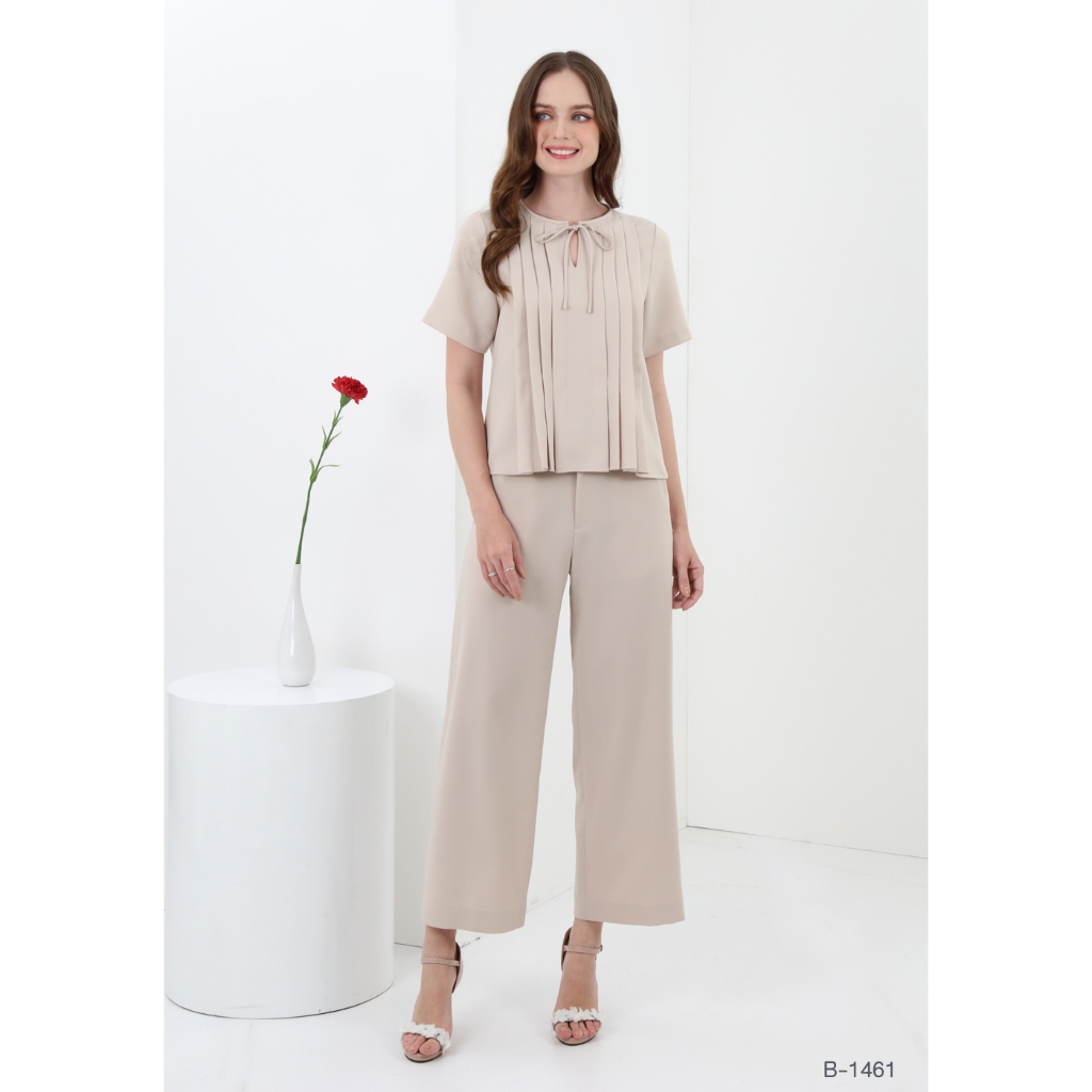 AMILA Blouse VE-B1461 by VERONIQA มอสเครป แขนสั้น IGPU26-1 PCE2690
