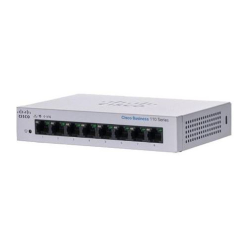 Cisco CBS110 Unmanaged 8-port GE, Desktop, Ext PS Model : CBS110-8T-D
