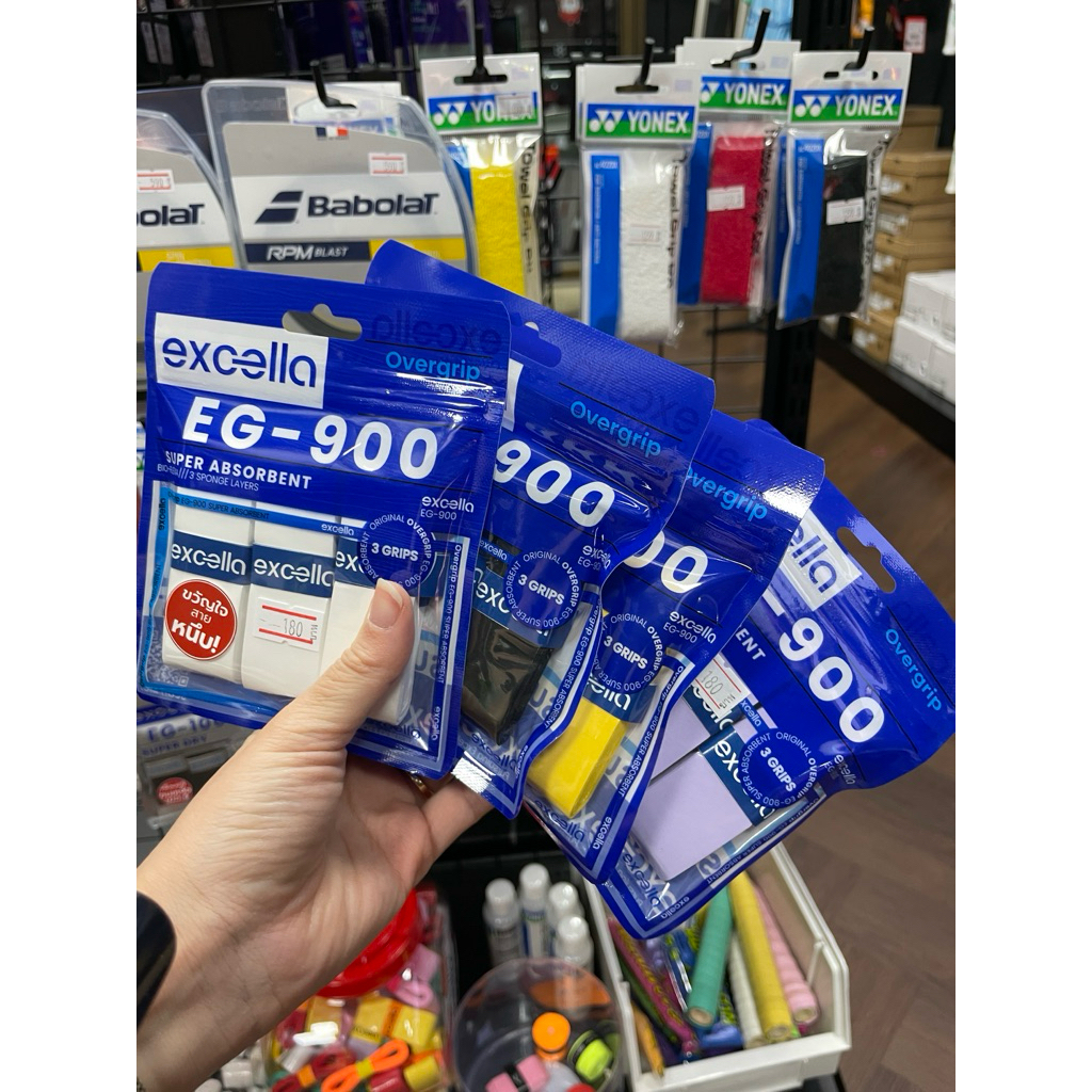 กริป Excella EG-900 กริปพันด้าม  ไม้แบดมินตัน แพ็ค 3 ชิ้น