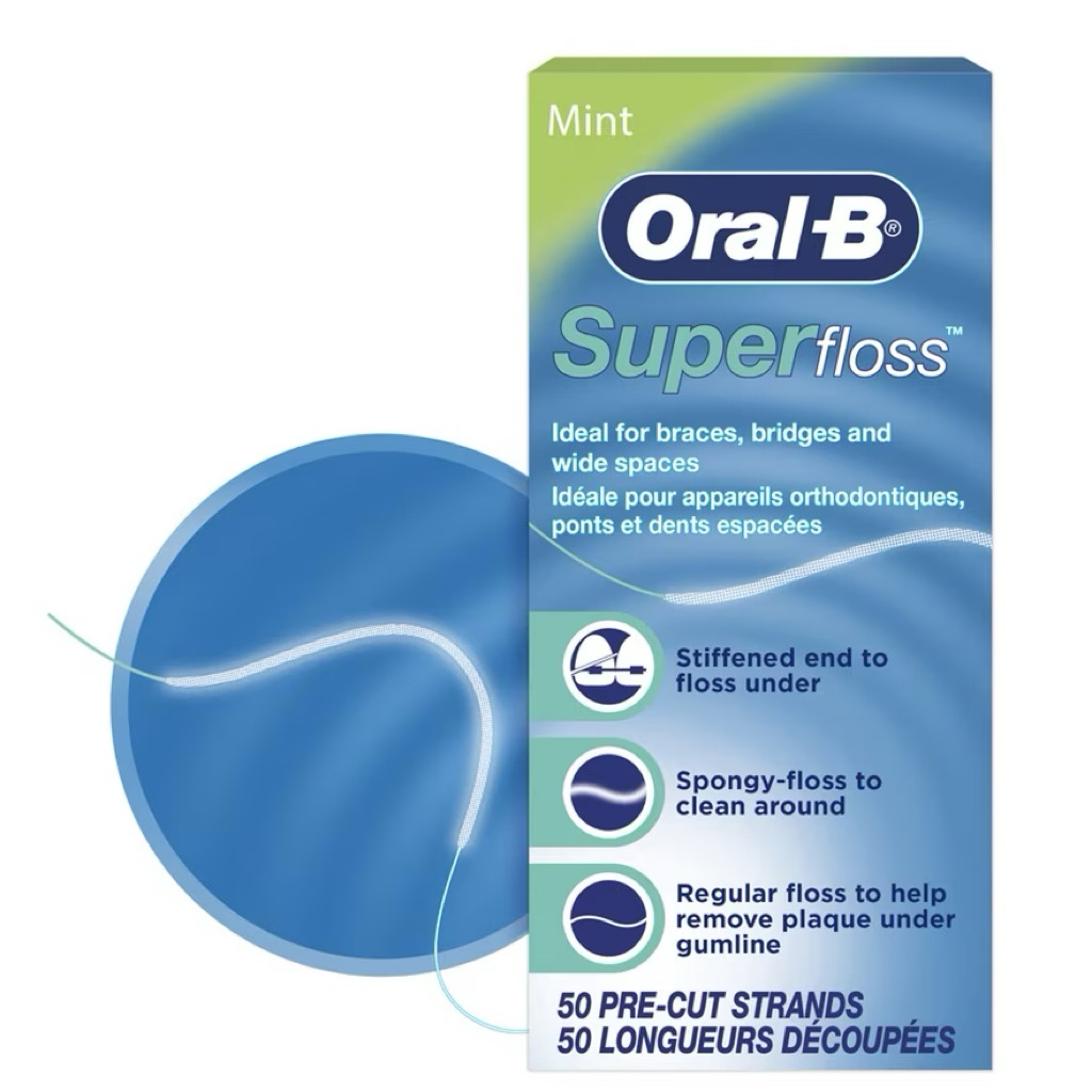 ORAL-B Super Floss Dental Floss Mint 50S
