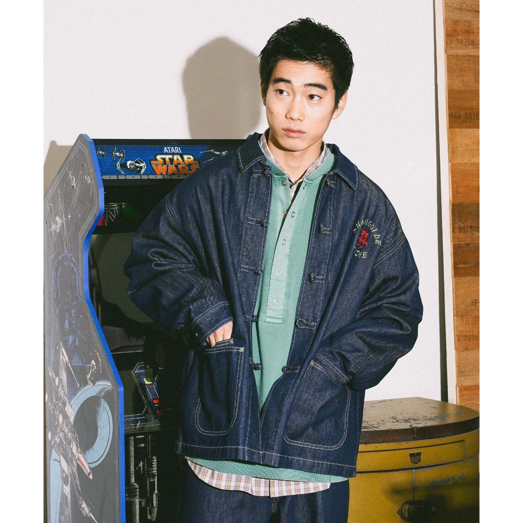 niko and ... [niko and ...JEANS] แจ็คเก็ต ทรงโอเวอร์ไซซ์ EMBROIDERED DENIM JACKET