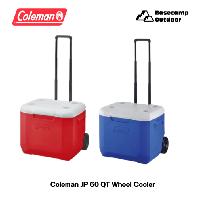 Coleman JP 60 QT Wheel Cooler ถังน้ำแข็งขนาดใหญ่เหมาะสำหรับแช่เครื่องดื่มหรืออาหารเวลาไปแคมป์