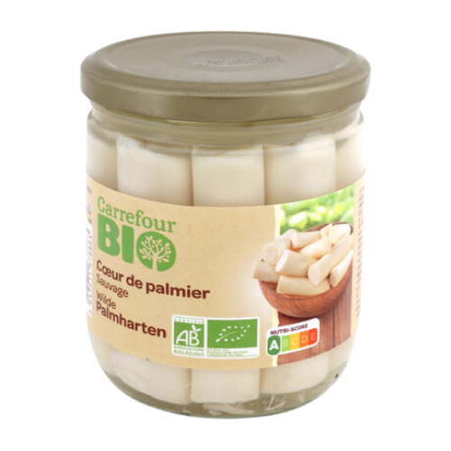 Coeur De Palmier Sauvaqe แกนปาล์ม ดองในน้ำเกลือ ตรา คาร์ฟูร์ 405g.
