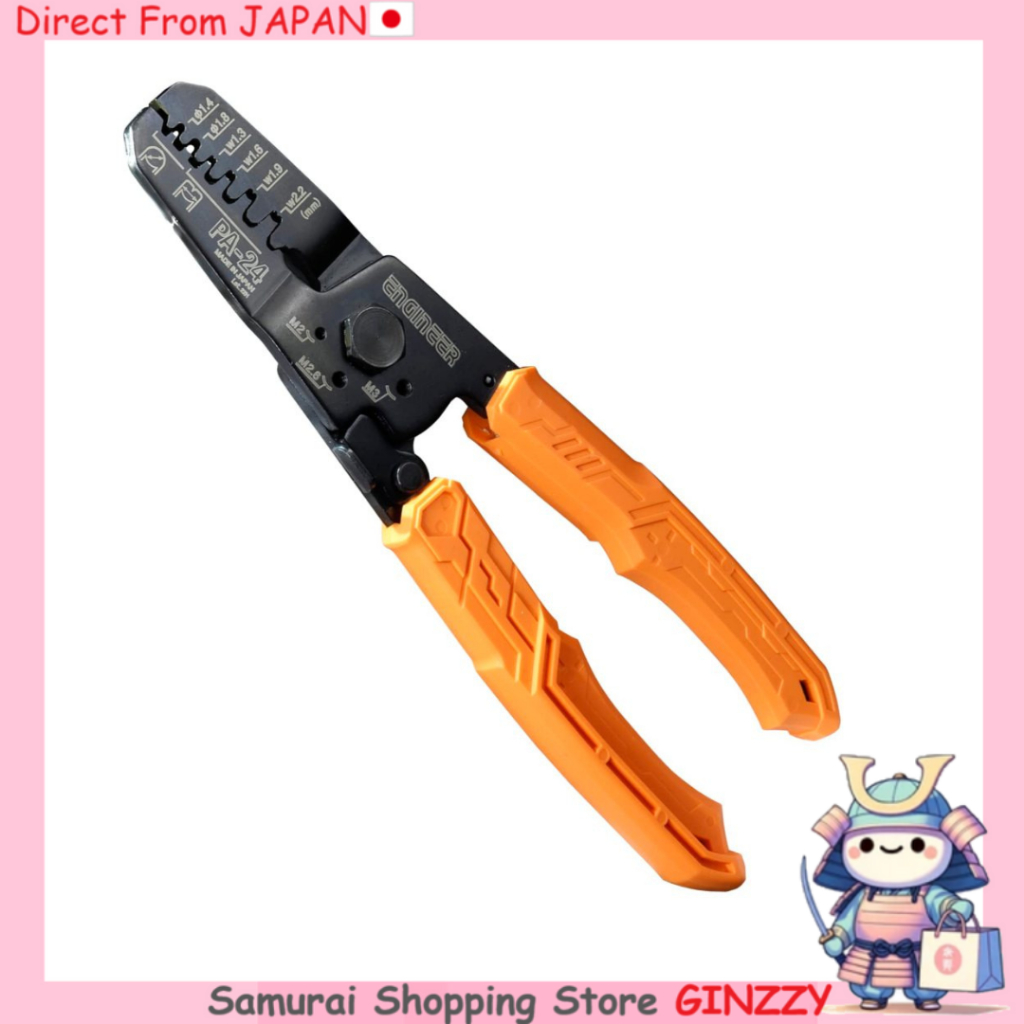 ENGINEER คีมย้ำหางปลาแบบละเอียด PA-24 มาพร้อมกับตัวตัดโบลต์ เครื่องมือญี่ปุ่น