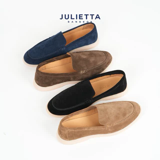 JULIETTA - CARLO Suede Loafer : Camel Brown (Unlined)