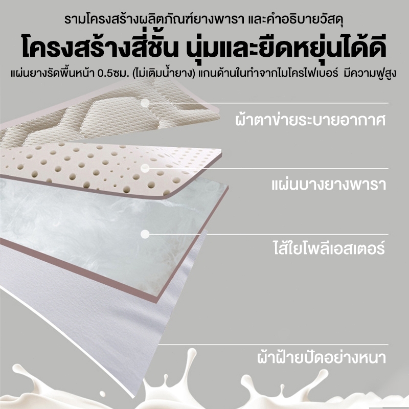 HT หมอน หมอนสุขภาพ แก้ปวดคอ บ่า ไหล่ หมอนยางพารา นอนหลับสบาย สัมผัสนุ่ม3D ลดการนอนกรน ป้องกันไรฝุ่น การรองรับน้ำหนัก รูปที่ 5