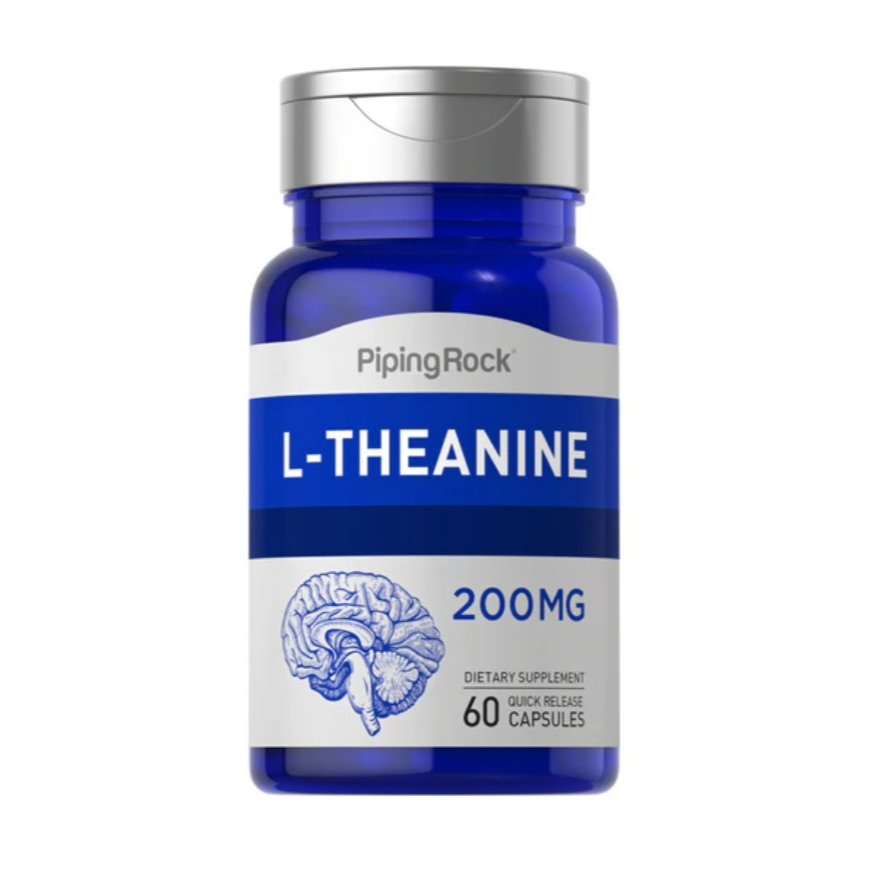 แอล-ธีอะนีน 200 mg 60 แคปซูล L-Theanine, 200 mg Piping Rock