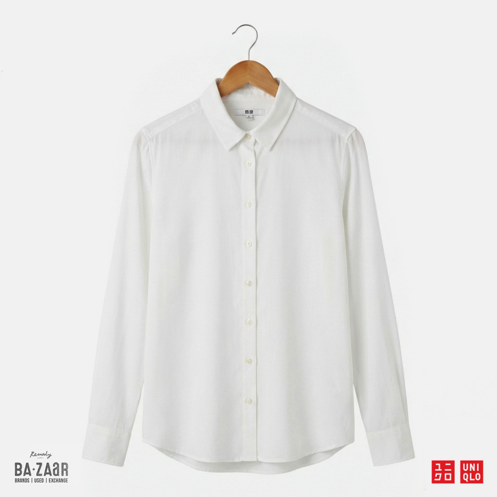 เสื้อเชิ้ตผ้าเรยอน Uniqlo แท้