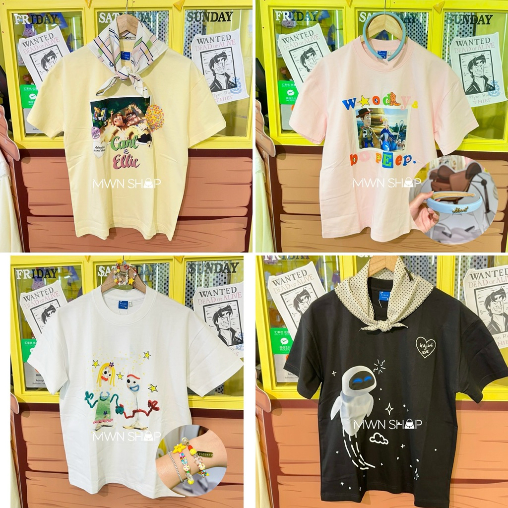 Kloset เสื้อยืด pixar มีโค้ดลด30% พร้อมถุงกระดาษ ของแท้จากชอป