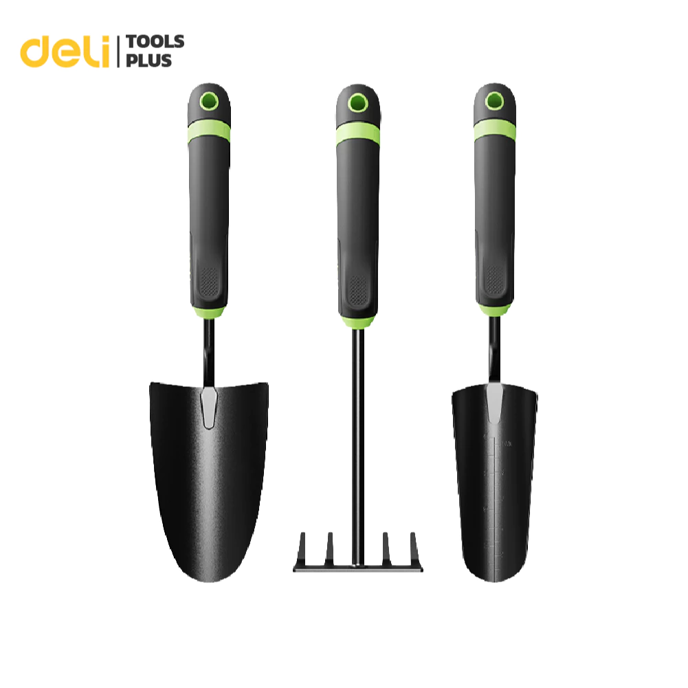 Deli อุปกรณ์ทำสวน พลั่วทำสวน พรวนดิน คราด ขนาดเล็ก มีให้เลือก3แบบ จอบทำสวนขนาดเล็ก เครื่องมือทำสวน Gardening Tools