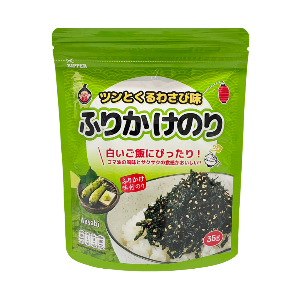 แดพุง สาหร่ายโรยข้าว รสวาซาบิ Daepoong Dried Laver Wasabi 35 กรัม ไซส์ใหญ่กว่าเดิม!