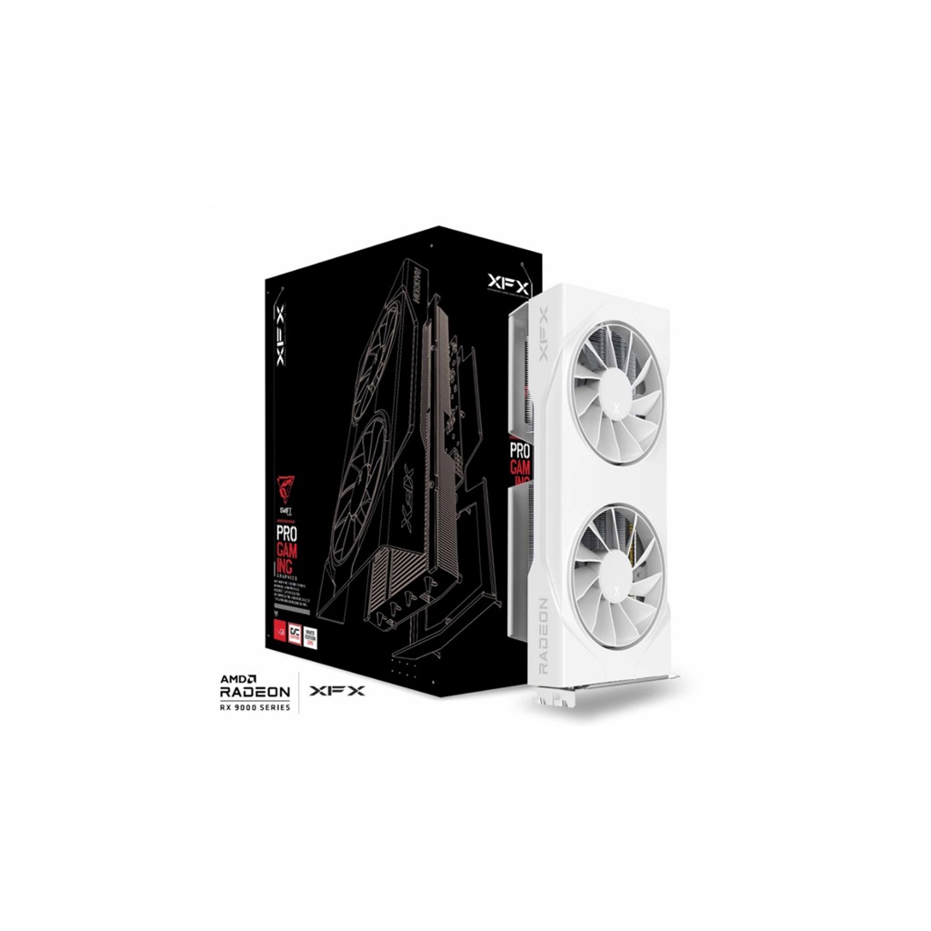 XFX Swift AMD Radeon RX 9060XT OC DUO White Gaming Edition 16GB (RX-96TSW16WQ)