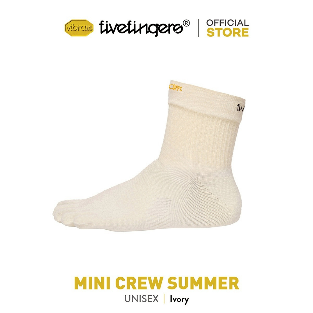 ถุงเท้า Vibram FiveFingers รุ่น Mini Crew Summer สี Ivory