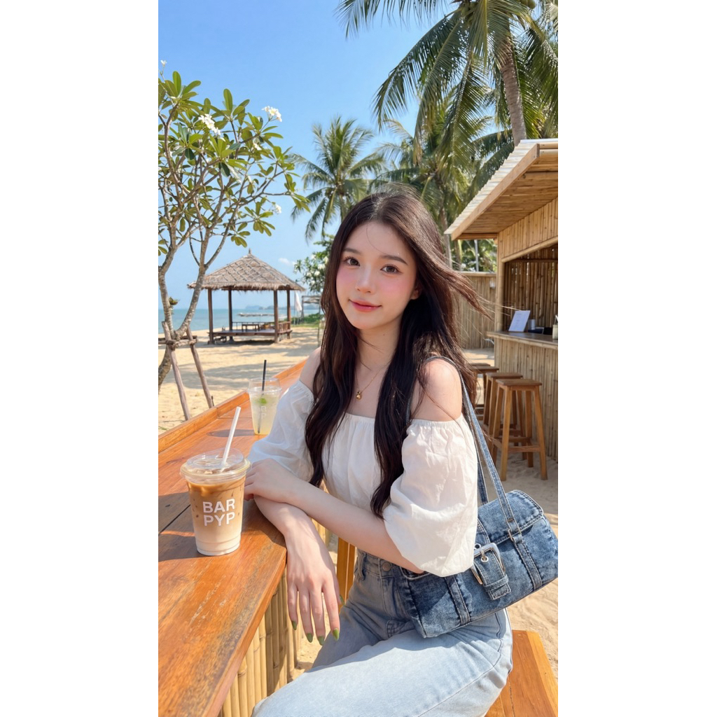 พร้อมส่ง Lidabagdesign กระเป๋ายีนส์ กระเป๋าสะพายผู้หญิง - รูปที่ 4