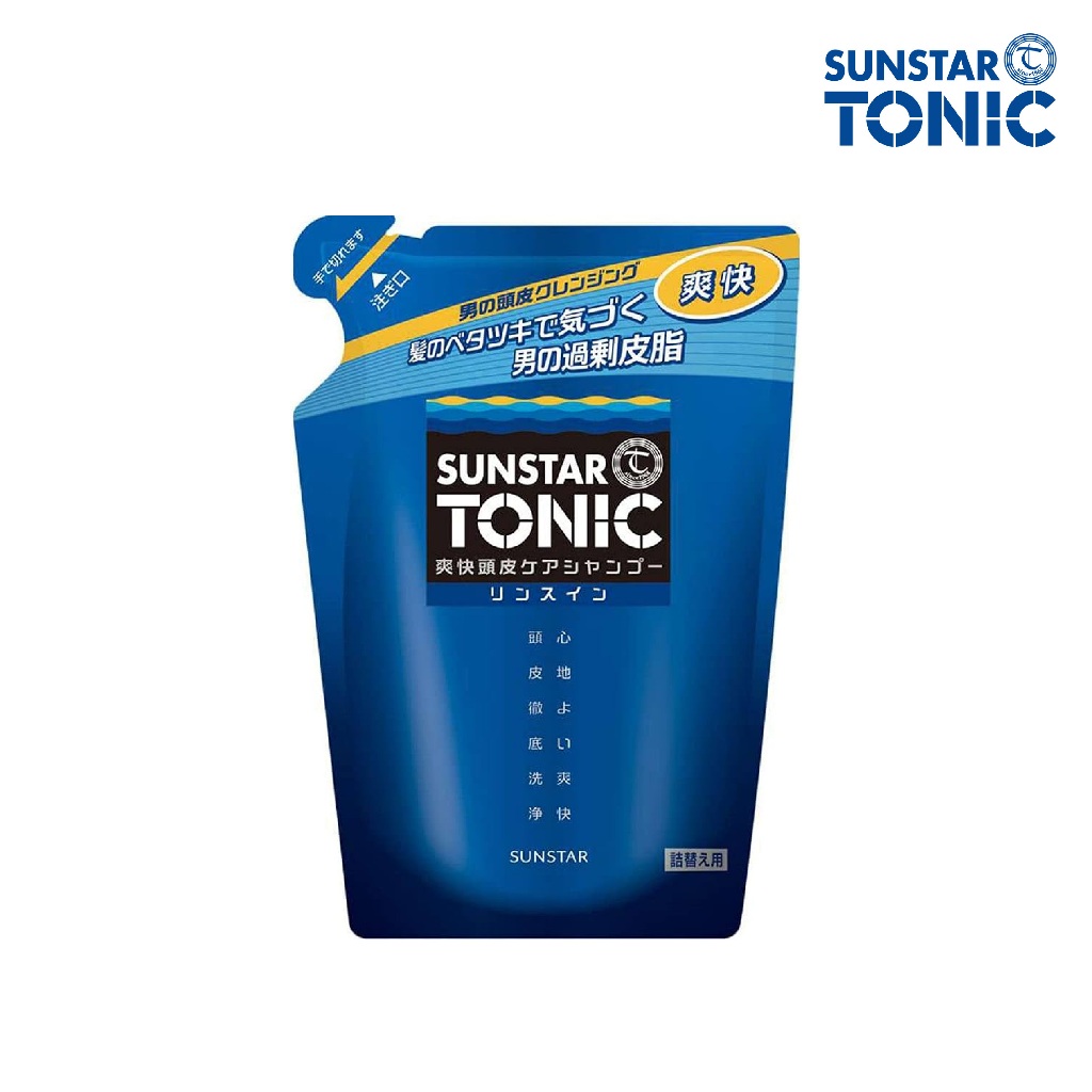 SUNSTAR TONIC SUPER REFRESHING SCALP CARE SHAMPOO  (2 IN 1) WITH CONDITIONER (340ML REFILL) ซันสตาร์