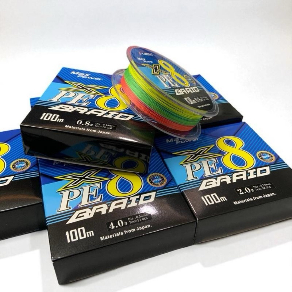 สาย PE รุ่น Max Power x8 สายสลับสี 100M