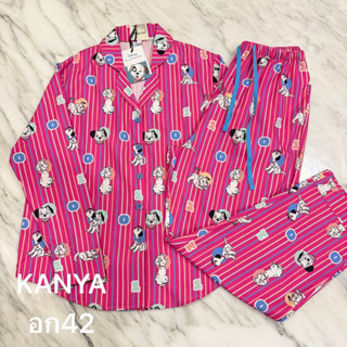 อก42 ชุดนอนป้ายวาเลน(มีเชือกรูด+กระเป๋าข้าง)Freesizeคอลเลคชั…