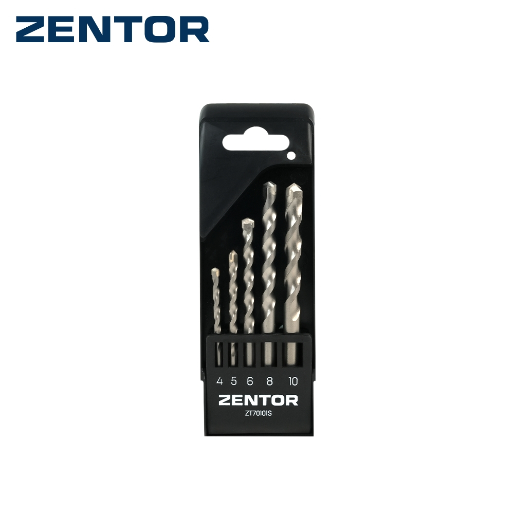 Zentor ชุดดอกสว่าน ชุดดอกสว่านเจาะปูน เซตดอกสว่าน อเนกประสงค์ 5 in 1 แข็งเเรง ทนทาน Drill Bit Set