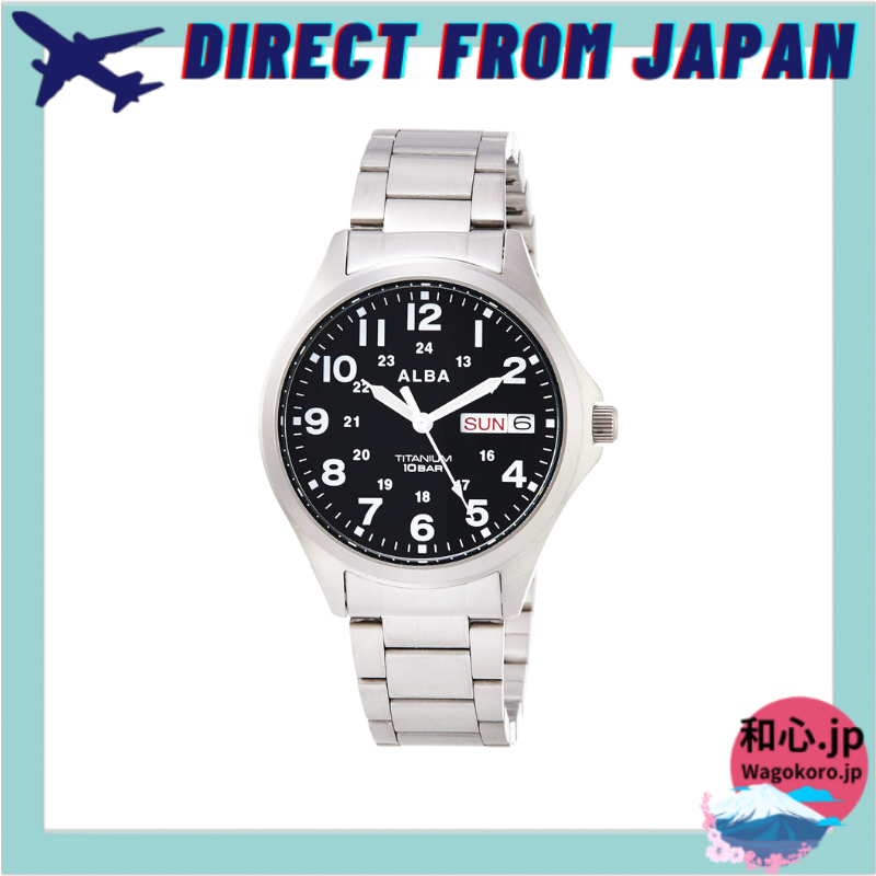 SEIKO ALBA Quartz Men's Watch AQPJ402 Titanium 38mm Round Sporty Design Silver Blackseriesส่งตรงจากญ