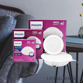 โคมไฟดาวน์ไลท์ Philips 9W,13W,17W,21W,24W LED Downlight ฝังฝ้า 11.5/14/16.5/19/21.5 ซม.( IO Downlight ) *รุ่นใหม่