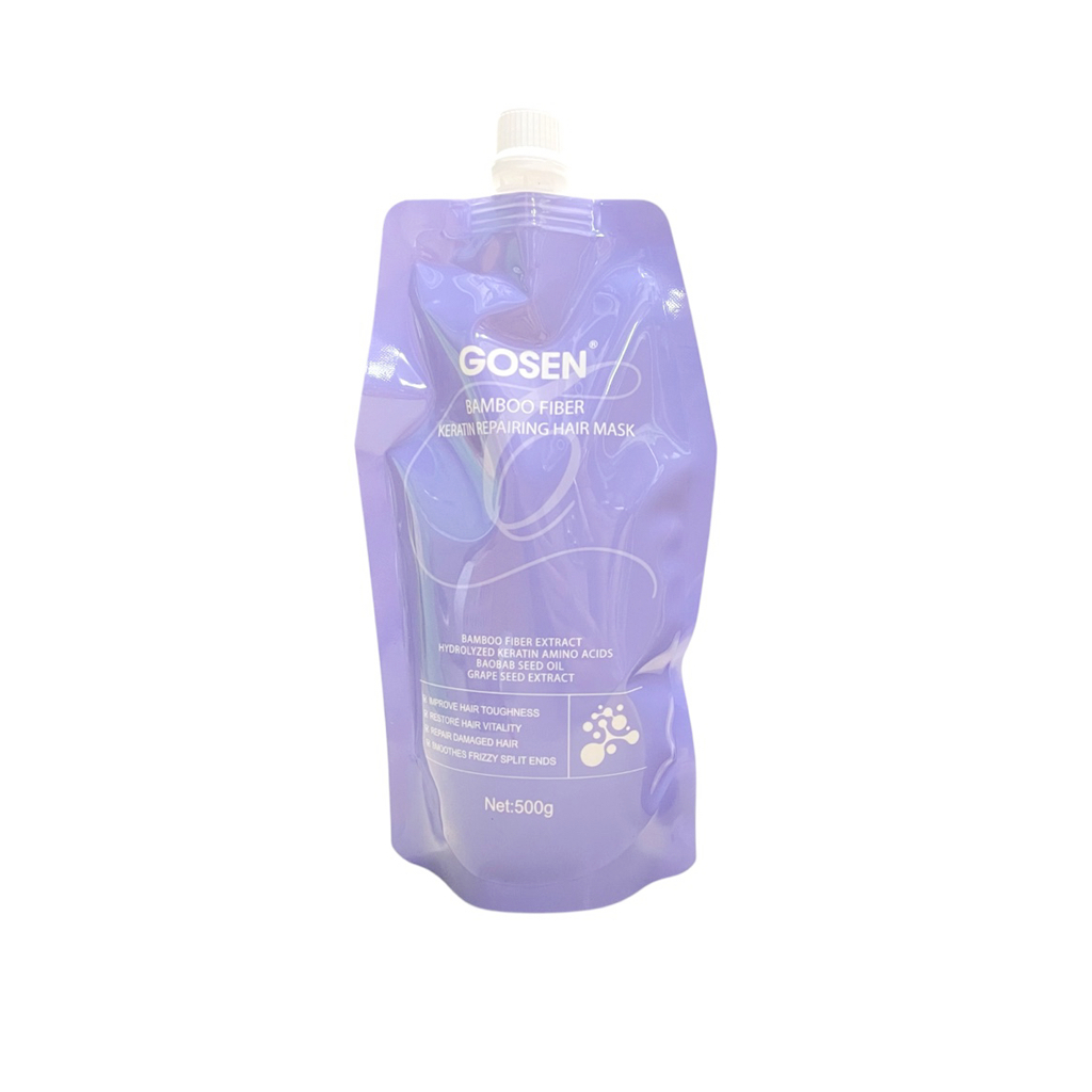 Gosen Bamboo Fiber Keratin Repairing Mask 500 ml (3441) มาส์กเข้มข้น โกเซ็น เคราติน รีแพร์ริ่ง แฮร์