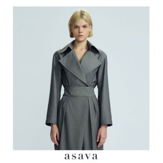 [asava aw25] Mavie Voluminous Trench Blouse เสื้อทรงเทรนช์ แ…