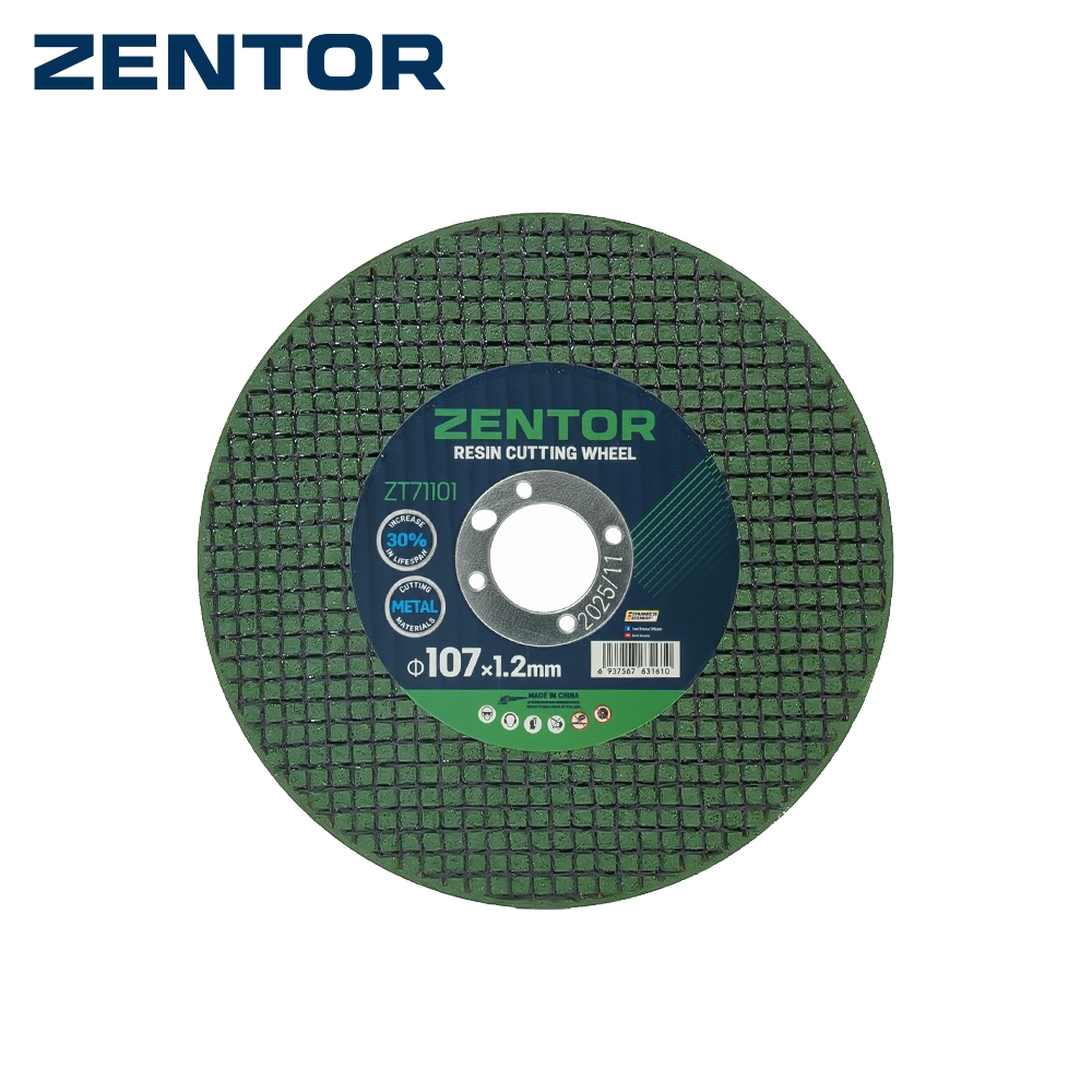 Zentor ใบตัดเหล็ก ใบตัดเหล็กเรซิน  ตัดสเเตนเลส ตัดโลหะ ขนาด 107 มม หนา 1.2 มม Resin Cutting
