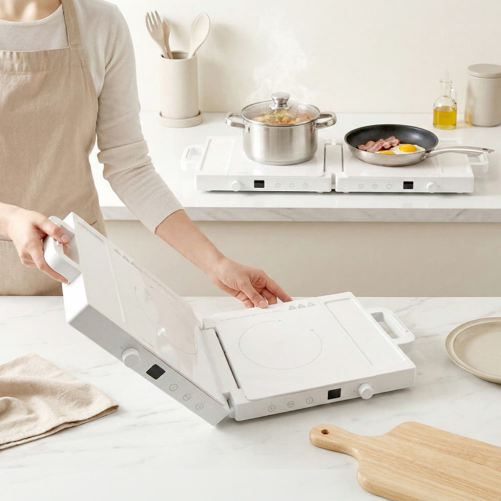 [LOTTE] e-Life Induction เตาแม่เหล็กไฟฟ้า 1 หัว / 2 หัว แบบพับได้