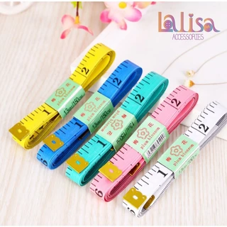 สายวัดตัวแบบพกพา 150 ซม. สีพาสเทล สายเมตรวัดเสื้อผ้า งานตัดเย็บ/แฮนด์เมด ruler YS001082T