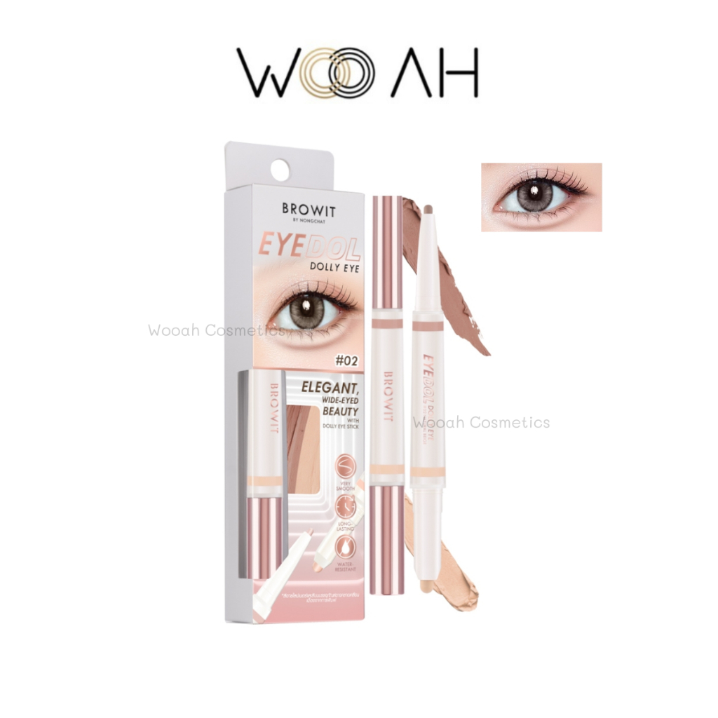 ปากกาดอลลี่อาย Browit Eyedol Dolly Eye 0.60g+0.20g อายดอล เนื้อmatte&glow น้องฉัตร