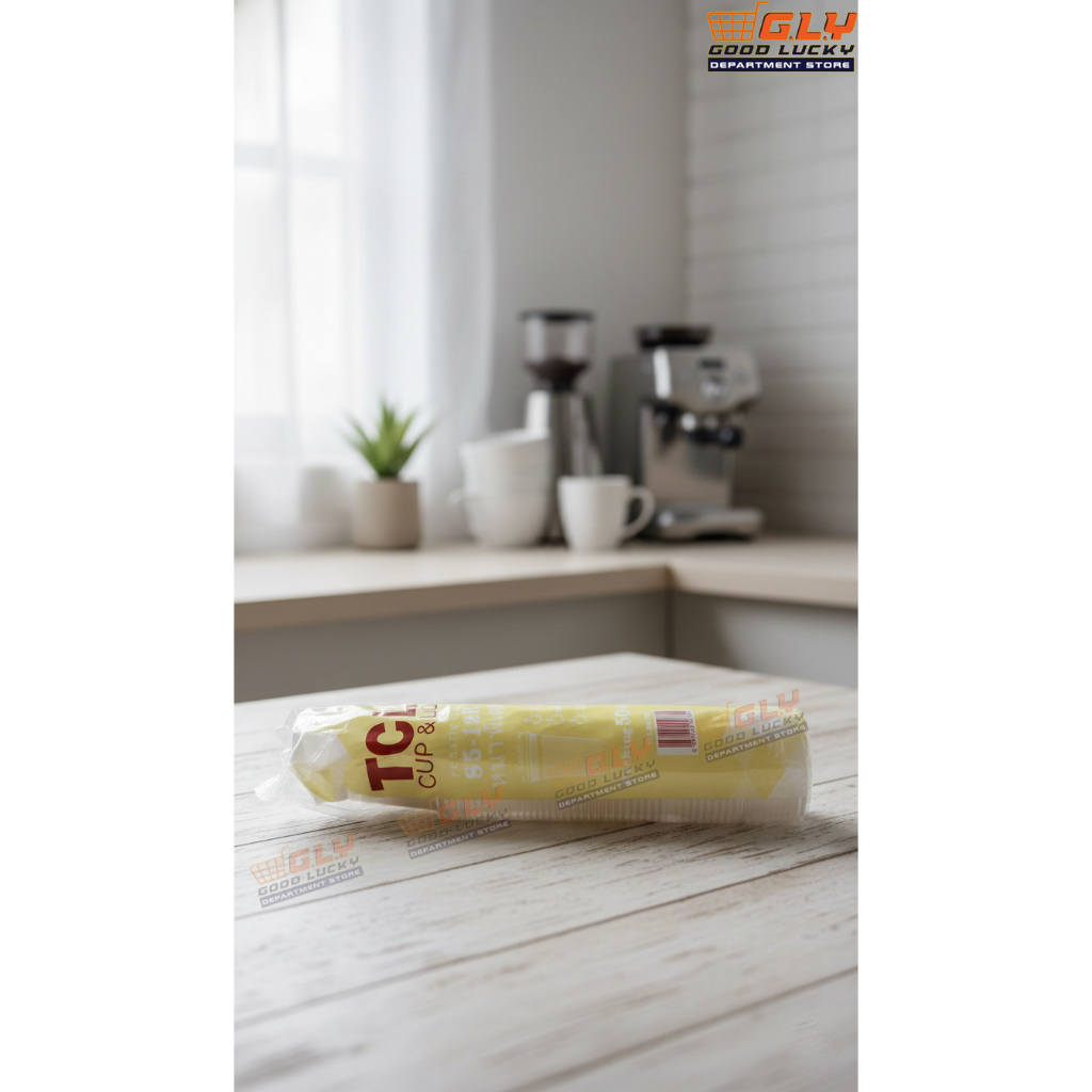 TCL7023 แก้วพลาสติก 12 ออนซ์ ปาก 85 mm แพ็ค50ใบ TCL 12PR85 (ลอน) แพ็ค 50 ใบ