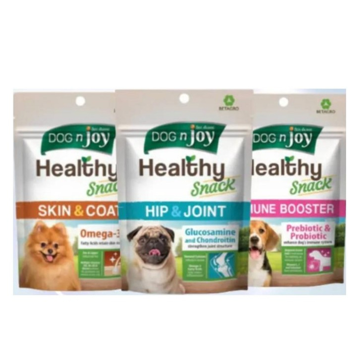DOG n joy Healthy Snack 100g. ขนมสุนัขเพื่อสุขภาพ 100g.*โปรดอ่านรยละเอียดก่อนสั่งซื้อ ราคา ถูกที่สุด ดีลบีเคเค