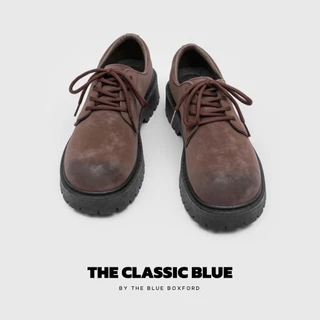 (พร้อมส่ง) The Classic blue - Brown Lisbon Derby shoes รองเท้าหนังเดอร์บี้ - ไซส์ใหญ่สุด 46 ยาว 28.5 ซม.