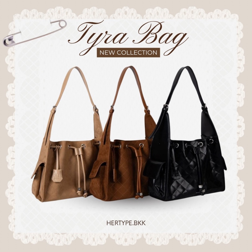 Hertype - รุ่น Tyra bag กระเป๋าทรง bucket สะพายไหล่มาพร้อมสาย cross body