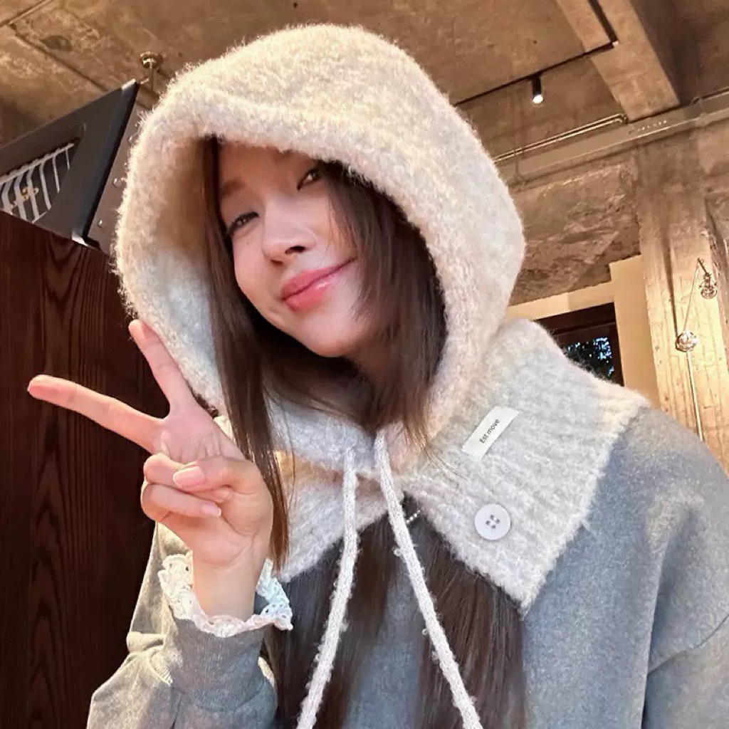 FABLEME 🤍 Velvet winter hood หมวกไหมพรมคลุมผมกันหนาว ☃️ - รูปที่ 2