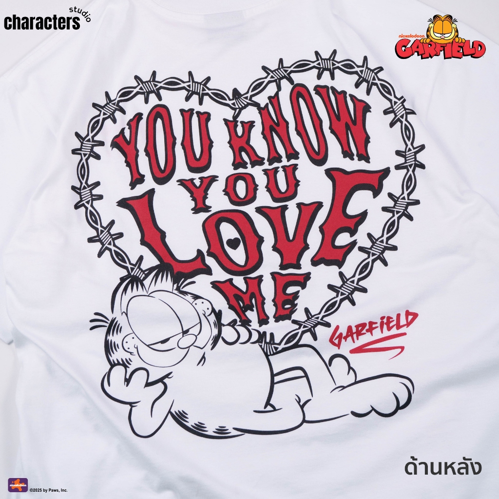 [NEW] Garfield เสื้อผู้ใหญ่ทรงโอเวอร์ไซส์ ลายการ์ฟิลด์หัวใจวาเลนไทน์ ผ้าCotton 100% สินค้าลิขสิทธิ์แท้ Characters Studio - รูปที่ 2