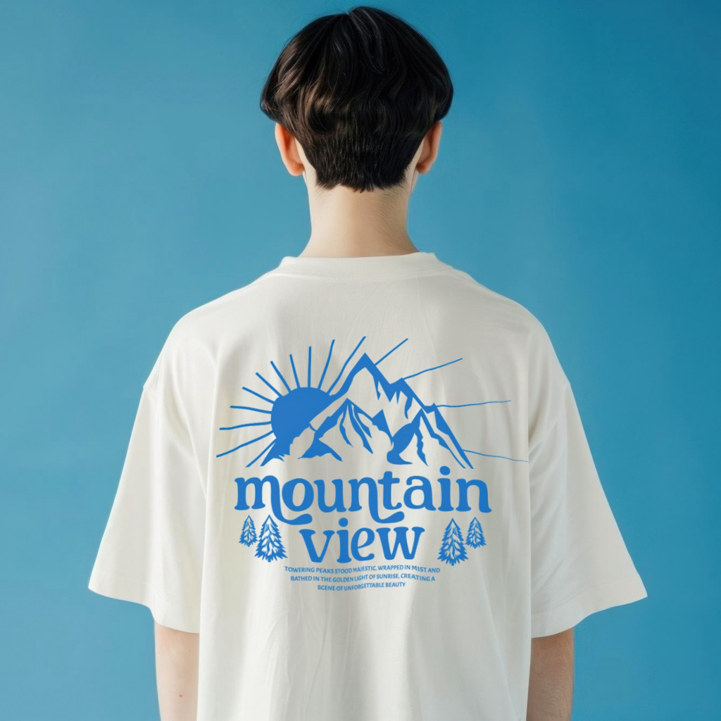 เสื้อยืด Streetwear Oversize ผู้ชาย สกรีนลาย U-029"มีเก็บเงินปลายทาง"