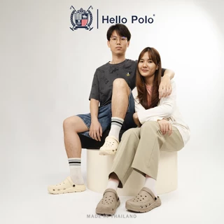 Hello Polo รองเท้ารัดส้นผู้หญิง ดีไซน์ระบายอากาศ กันน้ำ กันลื่น วัสดุ EVA รองเท้านิ่มเหมือนเหยียบอึ ไม่มีกลิ่น HP8055