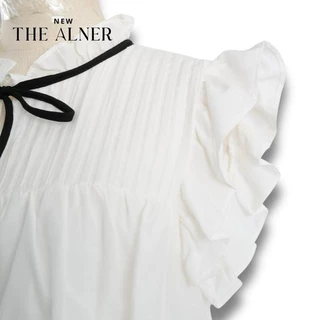 Thealner-AN574 (เซตเสื้อขาวแขนสั้นชั้นๆกางเกงขาสั้นดำ)