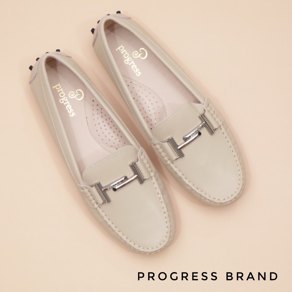 Progress รองเท้าหนังแท้ Progress Match In Apricot