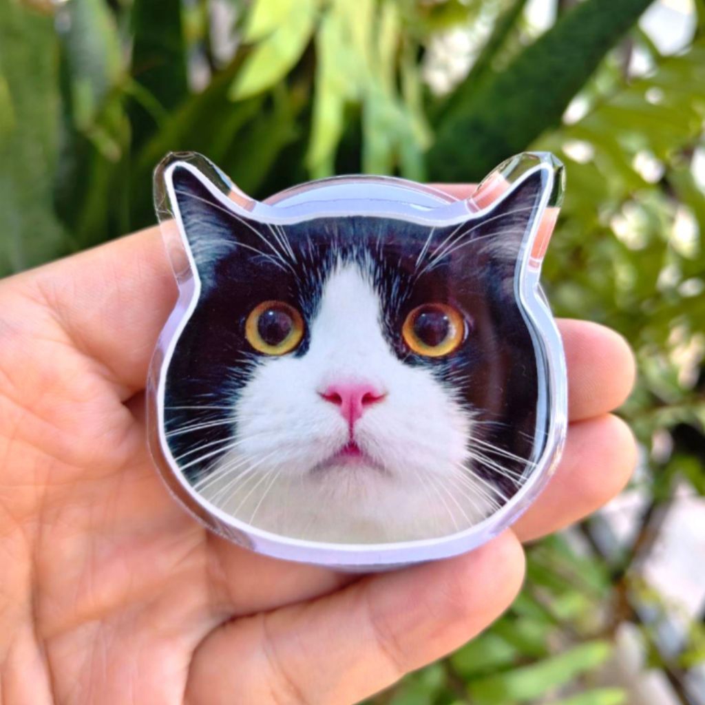 Griptok น้องแมว น้องหมา griptok acrylic (เปลี่ยนรูปได้) ใช้ติดหลังมือถือน่ารักๆ สั่งทำเป็นรูปน้องๆได้ตามใจชอบ - รูปที่ 6