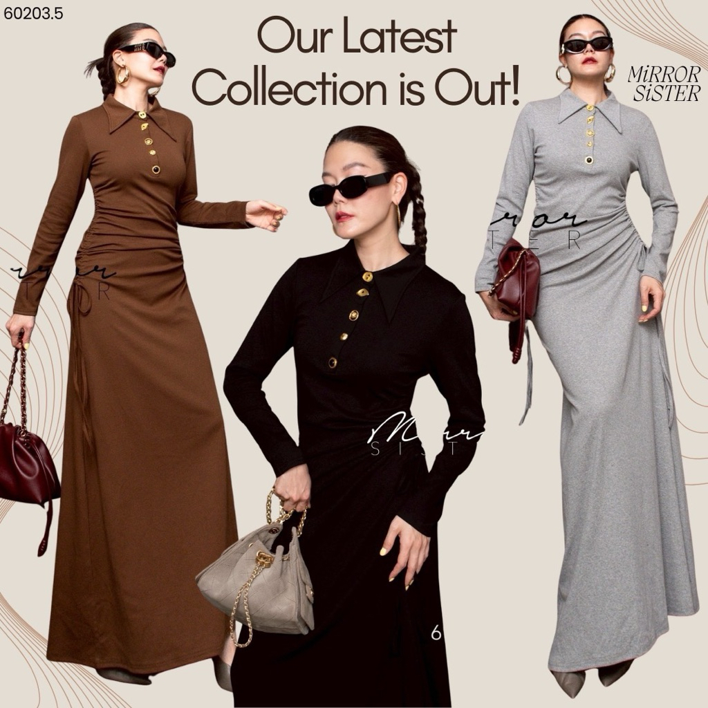 MirrorsisteR 60203.5  เดรสยาวแขนยาวทรง Slim Fit – โปรปัง