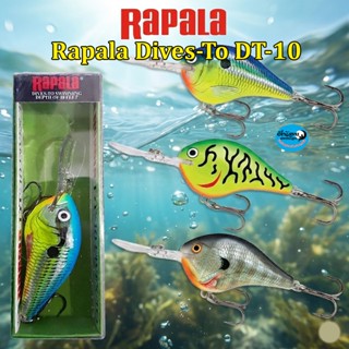เหยื่อราพาล่า Rapala DT10 Dives-To DT-10 เหยื่อปลั๊ก ตีจิบ