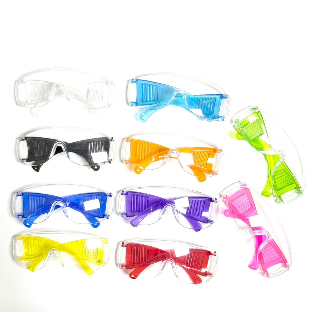 แว่นตากันน้ำแว่นสงกรานต์พร้อมส่งในไทย หน้าใสขาสีสันสดใส ป้องกันแมลง ป้องกันฝุ่น ป้องกันลม 166NEW