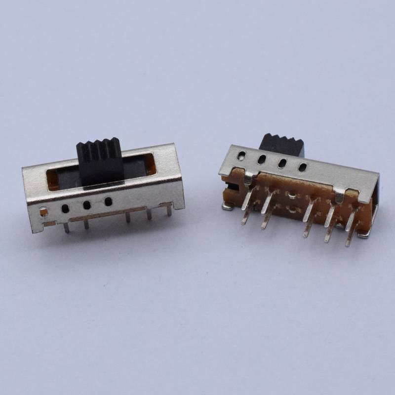 สวิทช์ เลื่อน Slide switch Toggle switch 10 ขา ขนาด 6.2x18.1mm #สวิทช์เลื่อน(10ขา,SS24E01) (1 ตัว)