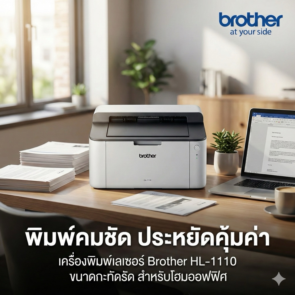 BROTHER Laser HL-1110 เครื่องปริ้น เลเซอร์ ขาว-ดำ
