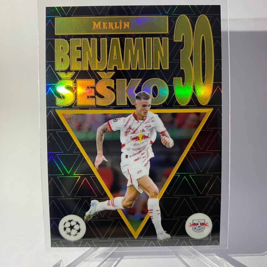 การ์ดนักฟุตบอล BENJAMIN SESKO, LEIPZIG, THIRTIETH ANNIVERSARY, TOPPS MERLIN 2025, M95-18