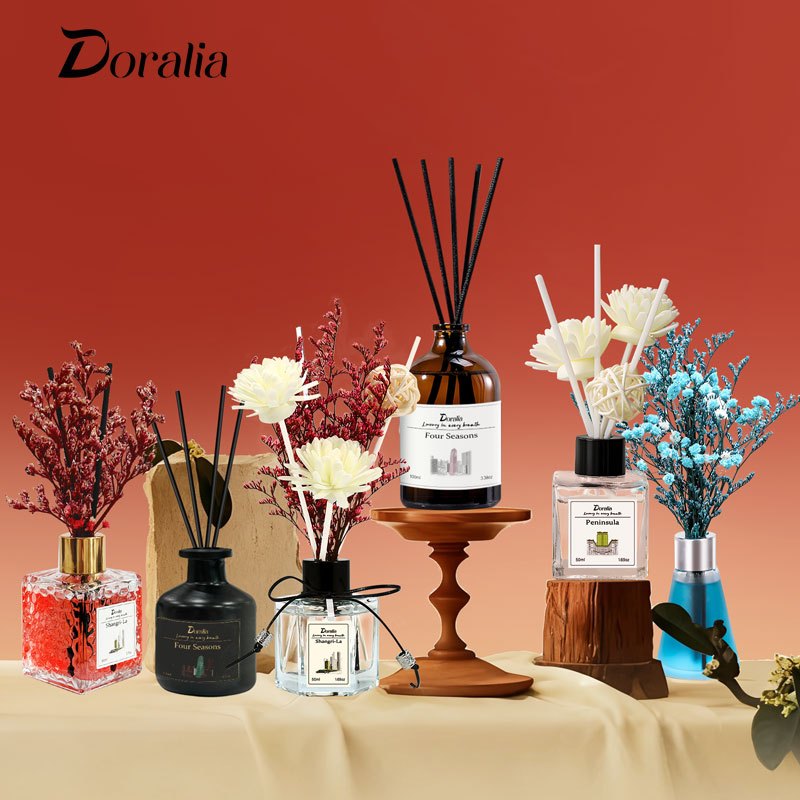 【Doralia】Hotel Series Reed Diffuser Set Free Gift Bag | ก้านไม้หอมระเหย โรงแรมหรู แถมถุงของขวัญ หอมต